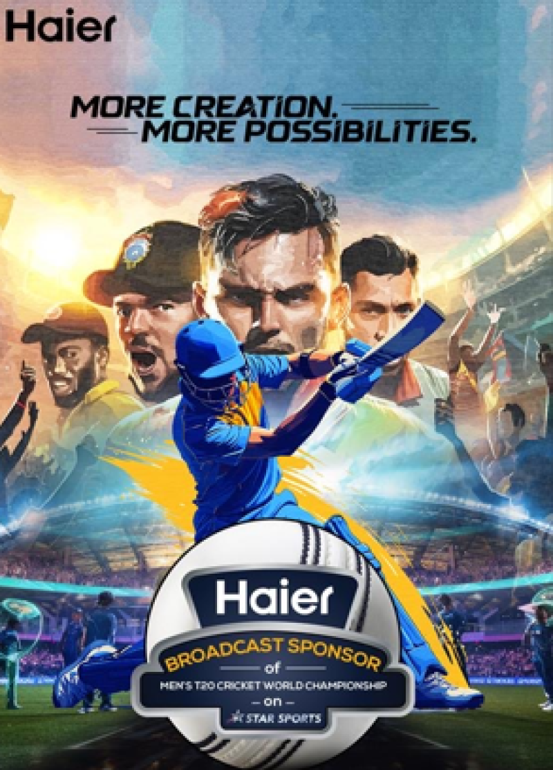 Haier India Joins Forces with Star Sports HD as Broadcast Sponsor for  ICC Men’s T20 World Cup 2024 decoding=