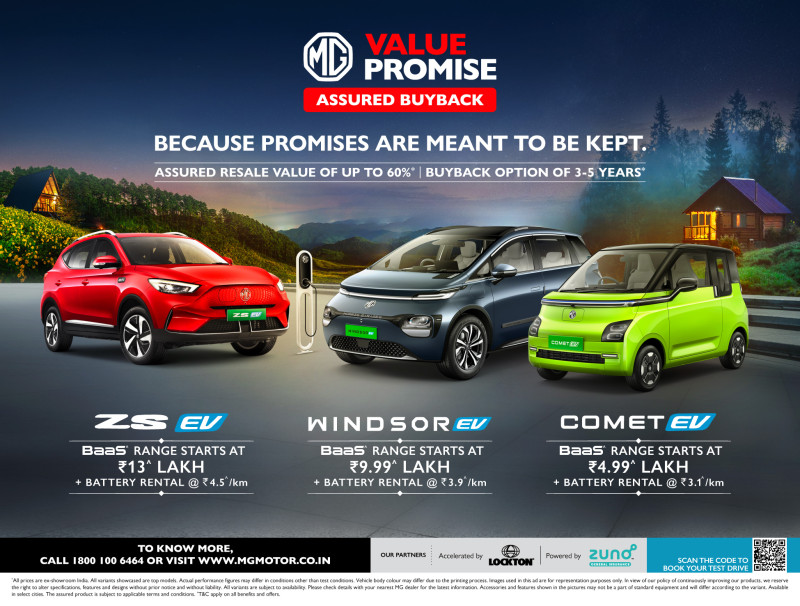 JSW MG Motor India announces an industry-first extended Assured Buy Back Program for its EVs decoding=
