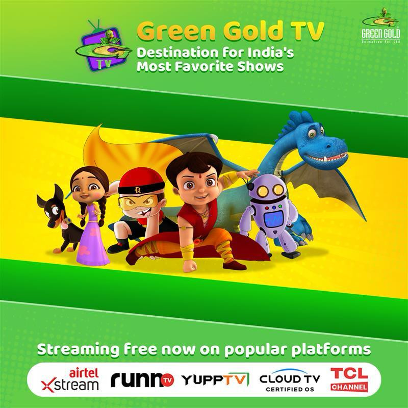 Green Gold Animation debuts 'Green Gold TV', bringing premium kids & family entertainment to India's FAST TV landscape decoding=