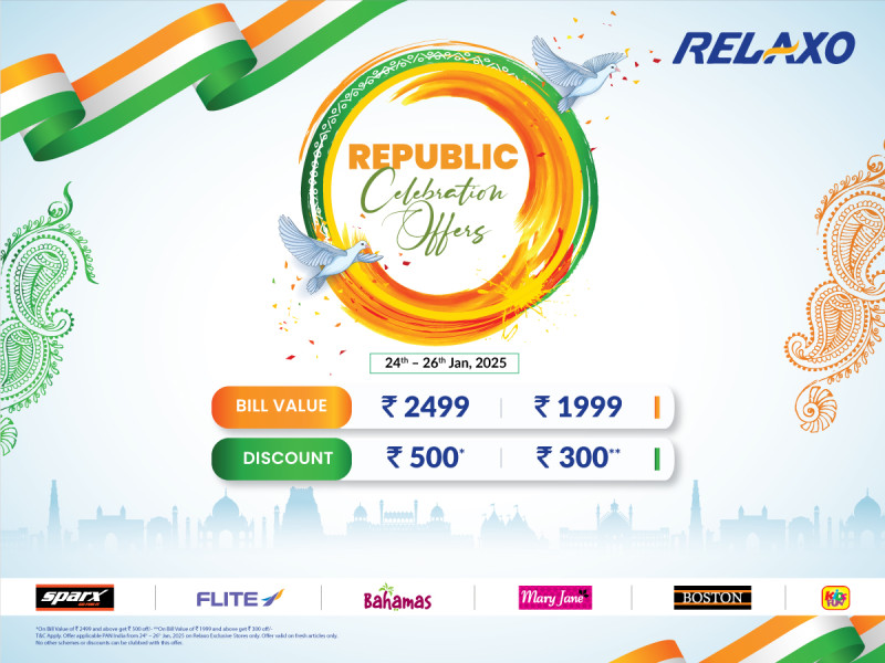 Relaxo Footwears Celebrates Republic Day With A Special Republic Day Weekend Offer Across The Nation decoding=