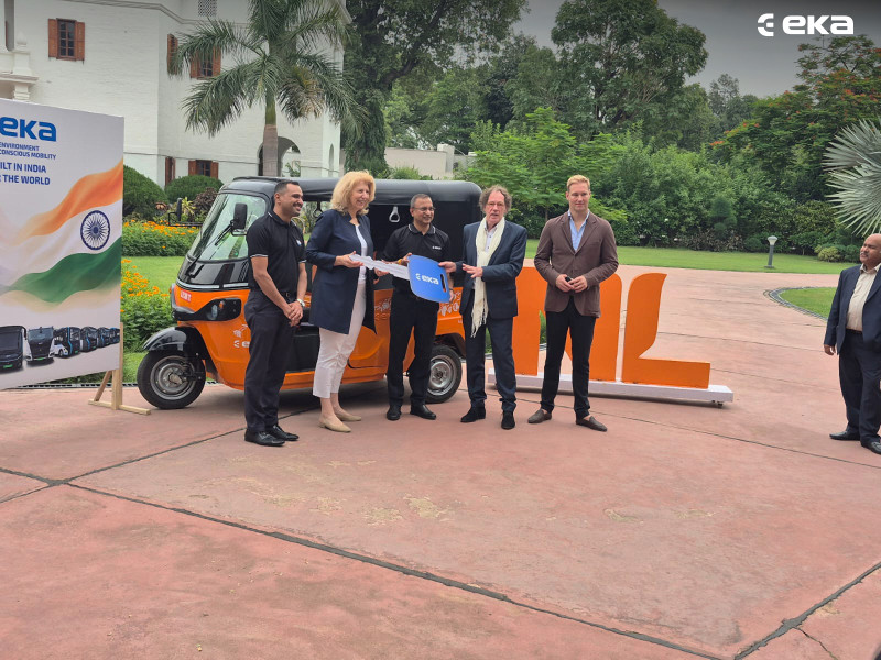 EKA Mobility Flags-off 1000th SCV from Pune Plant decoding=
