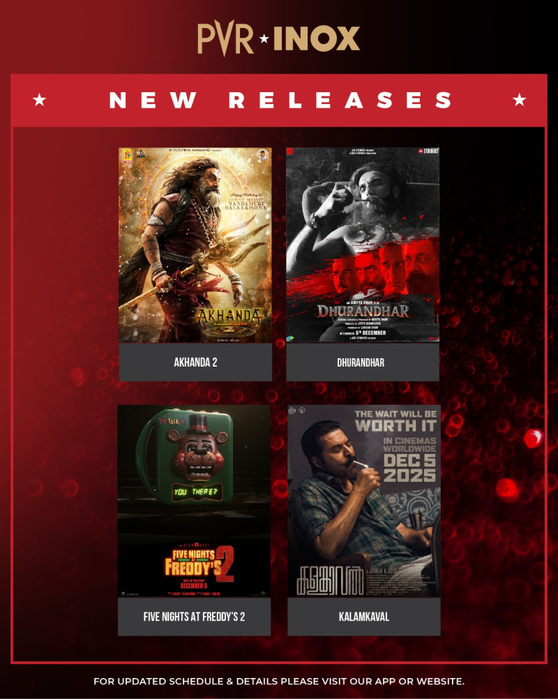 PVR INOX:  5th to 11th December- Fury, Fear, and Mystery on the Big Screen decoding=