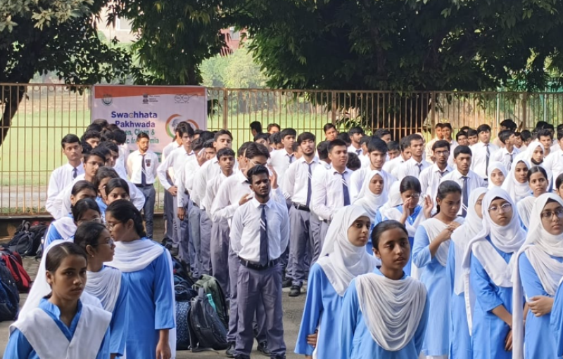 Swachhata Pakhwada in JMI: Mass Awareness Program and Cleanliness Drive in Jamia Senior Secondary School