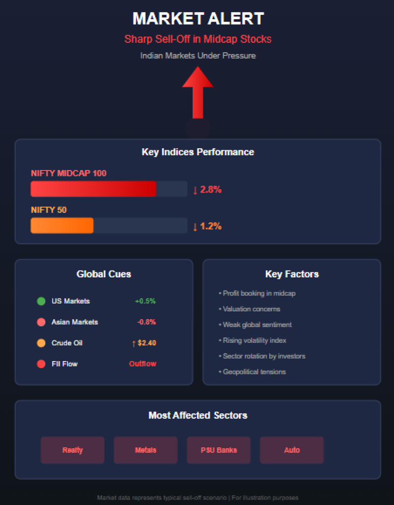 Indian Stock Market Sees Sharp Declines in Infrastructure and Materials Stocks Amid Broader Volatility decoding=