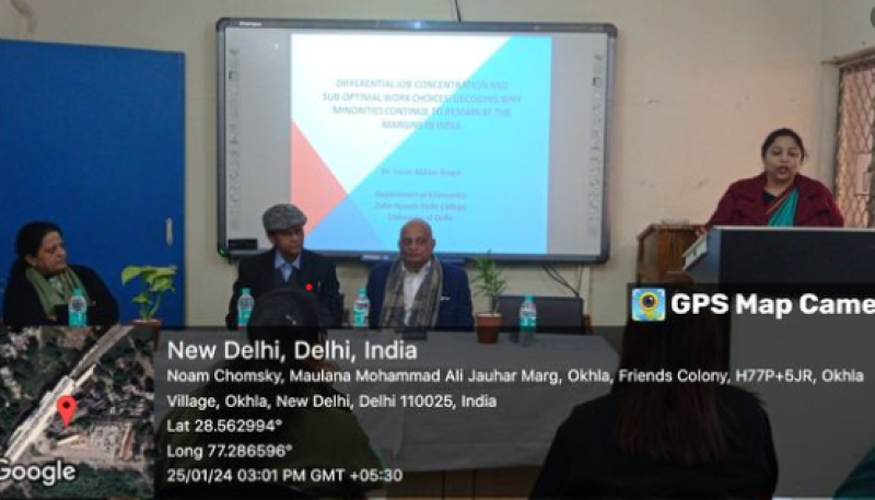 JMI organizes Extension Lecture on “Differential job concentration and sub optimal work choices: Decoding why minorities continue to remain at the margin decoding=