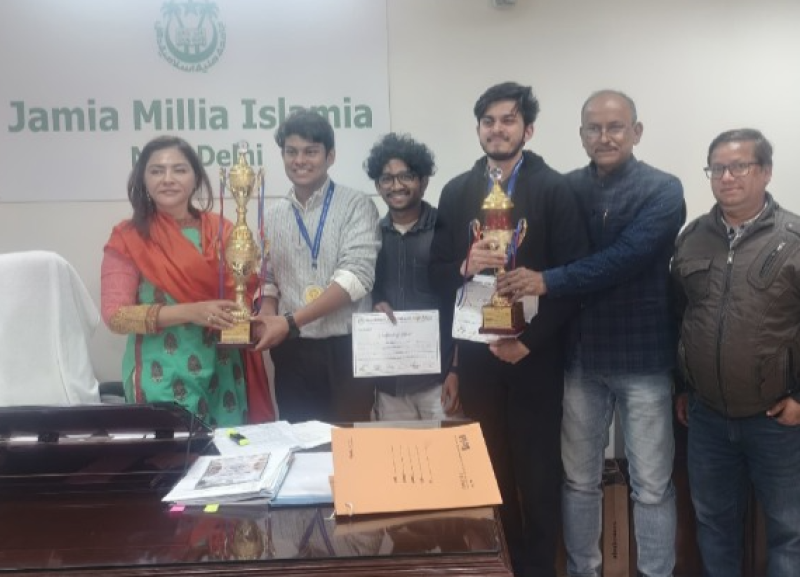 JMI secures Runners-up position in 38th AIU Inter-University North-West Zone Youth Festival Quiz Competition