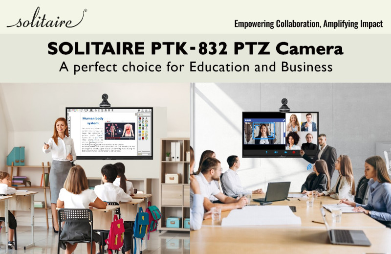 Solitaire Unveils PTK-832 PTZ Camera: Precision and Versatility Redefined for Video Conferencing & Live Streaming decoding=