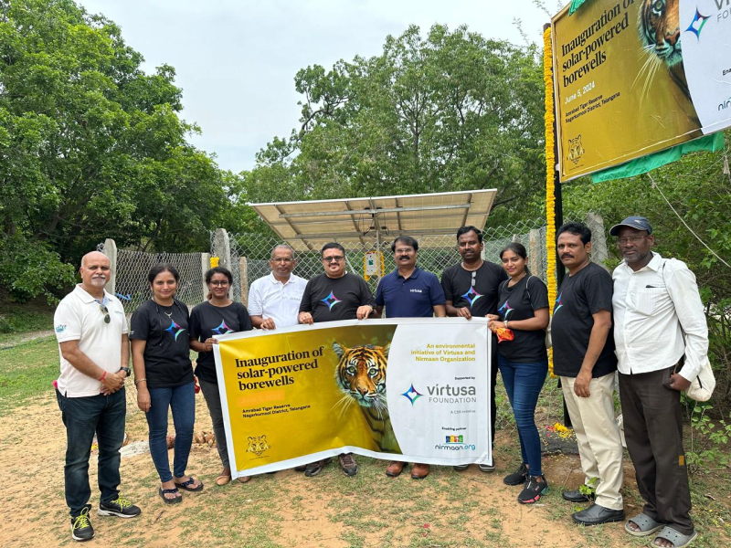 virtusa-foundation-champions-wildlife-conservation-installs-10-solar-powered-borewells-in-amrabad-tiger-reserve