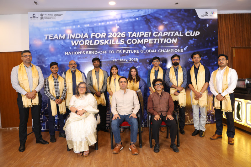 Shri Jayant Chaudhary Sends Off India Contingent for 2026 Taipei Capital Cup WorldSkills Invitational Tournament decoding=