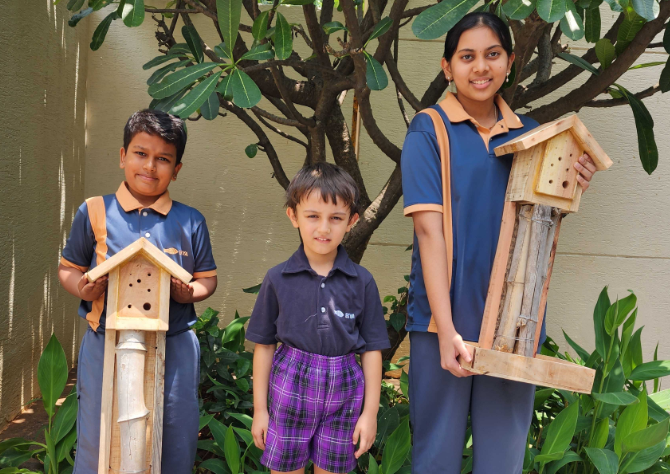 students-of-ekya-school-introduced-to-the-new-bee-hotel-initiative-to-promote-sustainability