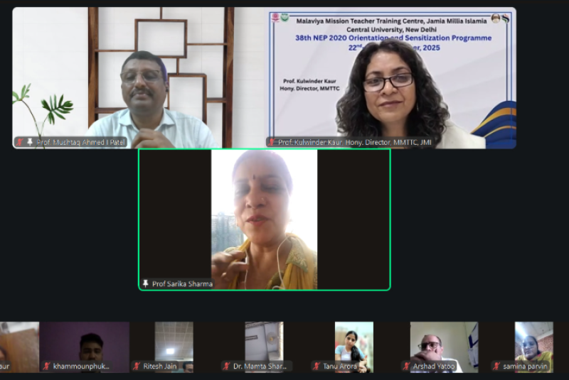 Malaviya Mission Teacher Training Centre (MMTTC), JMI concludes its 38th 8-Days Online NEP-2020 Orientation & Sensitization Programme on 30th September, 2025