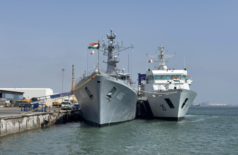 INS Tir and ICGS Veera Arrive in Bahrain for Bilateral Naval Engagement with Royal Bahrain Naval Forces decoding=