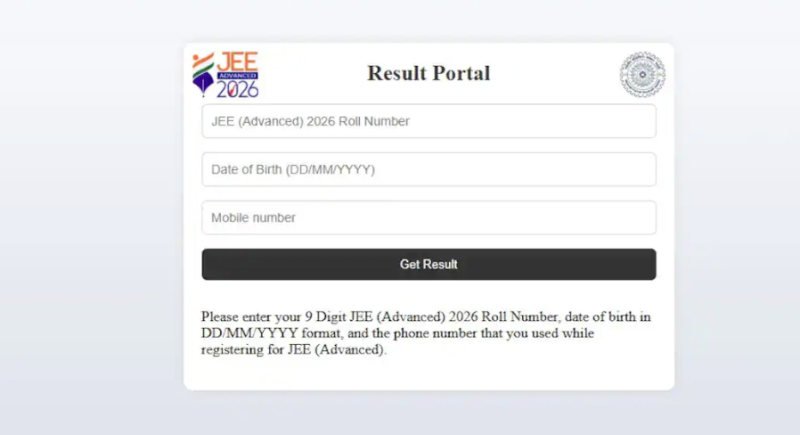 JEE Advanced 2026 Results Declared: Shubham Kumar Secures AIR 1, Arohi Deshpande Emerges Female Topper decoding=