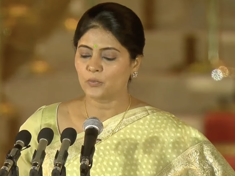 anupriya-patel-takes-oath-as-cabinet-minister-in-modi-30-pm-modi-sworn-in-for-historic-third-term-alongside-72-ministers