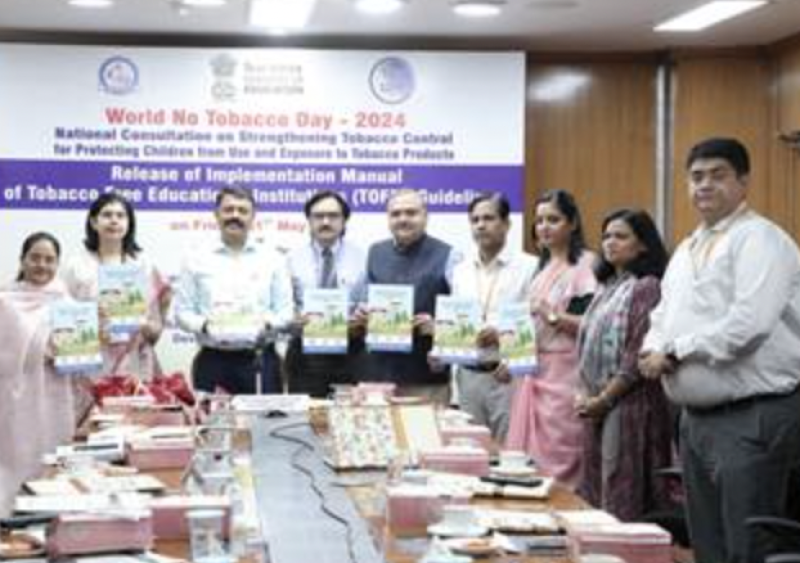 Ministry of Education launches implementation Manual of Tobacco Free Educational Institutions (ToFEI) on World No Tobacco Day, 2024 decoding=