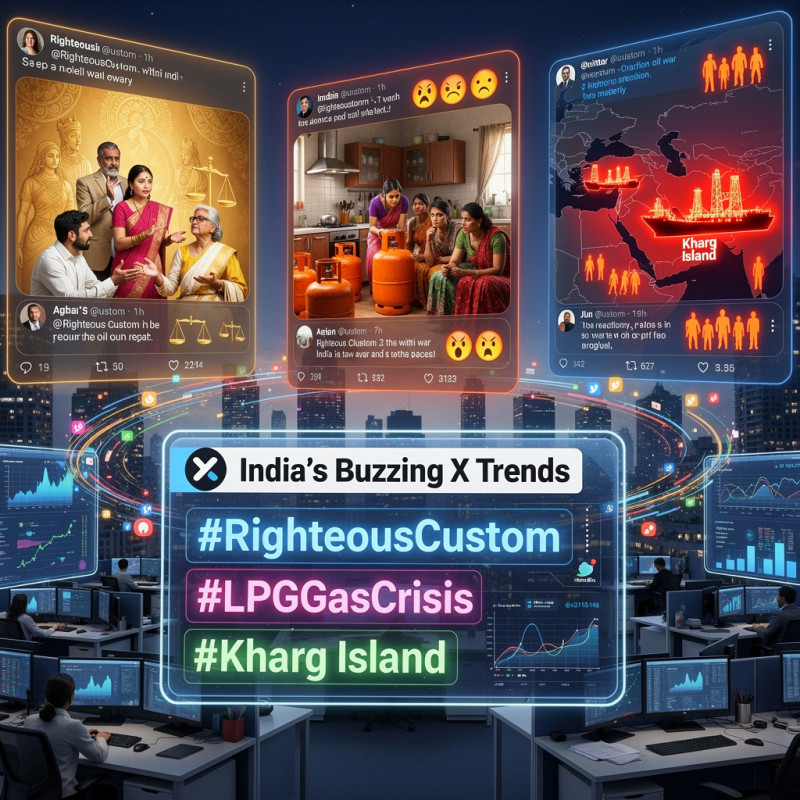 indias-buzzing-x-trends-righteouscustom-sparks-ethical-revival-lpggascrisis-fuels-household-fury-and-kharg-island-ignites-oil-war-alarms