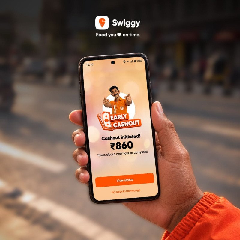 swiggy-introduces-on-demand-early-cashout-featurefor-its-delivery-partners