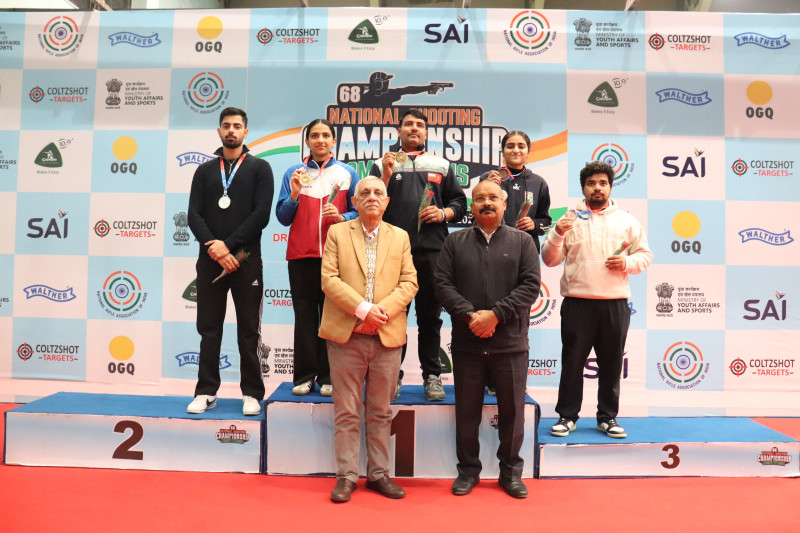 Army’s Lakshita Bishnoi and Sharvan Kumar clinch senior mixed team gold at 68th National Shooting Championship Competitions decoding=