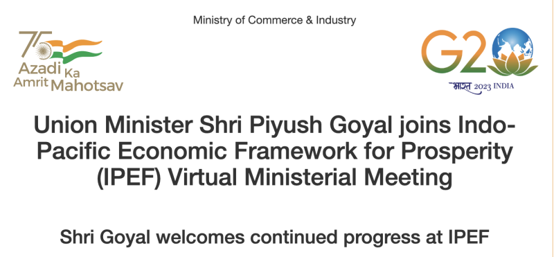 Union Minister Piyush Goyal Leads India's Engagement in Indo-Pacific Economic Framework for Prosperity decoding=