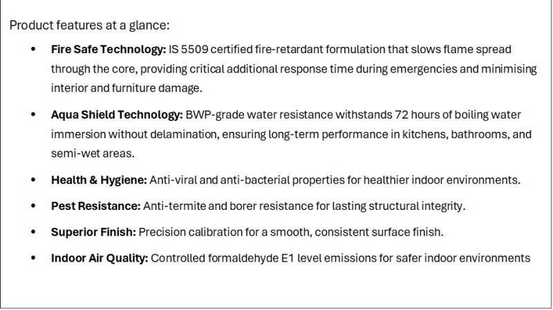 Greenply Launches Ecotec Prime with 20-Year Warranty in the Economy Plywood Segment decoding=