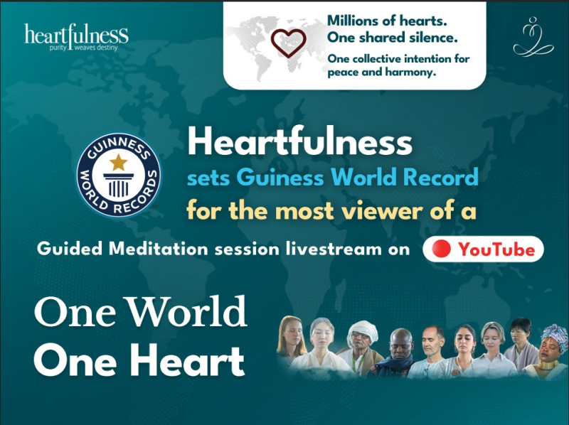 Heartfulness Sets a New Guinness World Record on World Meditation Day decoding=