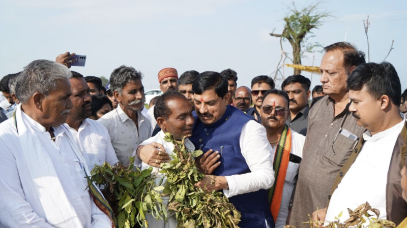 CM Dr. Mohan Yadav Assures Farmers of Complete Support; Every Damaged Field to Be Surveyed for Compensation decoding=