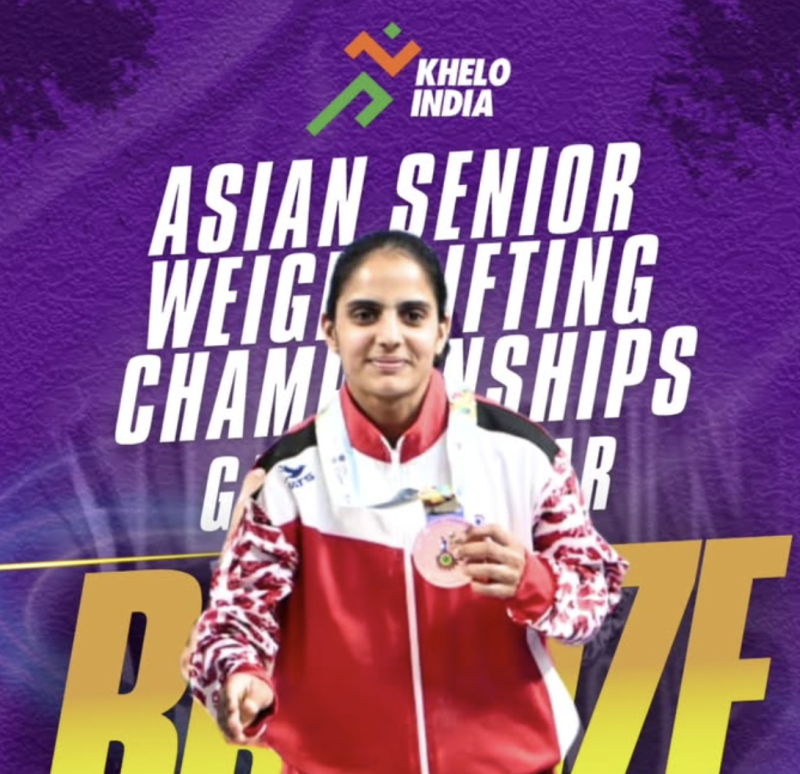 Komal Kohar Creates History, Bags Bronze at Asian Senior Weightlifting Championships 2026 decoding=