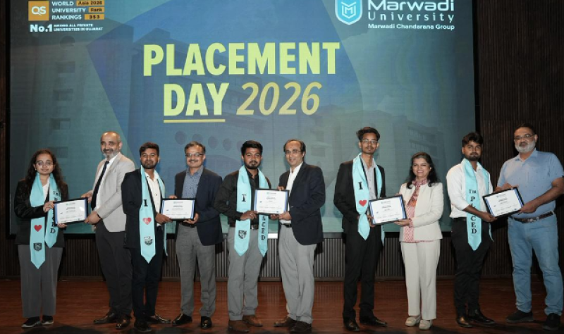Marwadi University Secures 1,000 Job Offers from 500 Companies in Stellar 2026 Placement Season decoding=