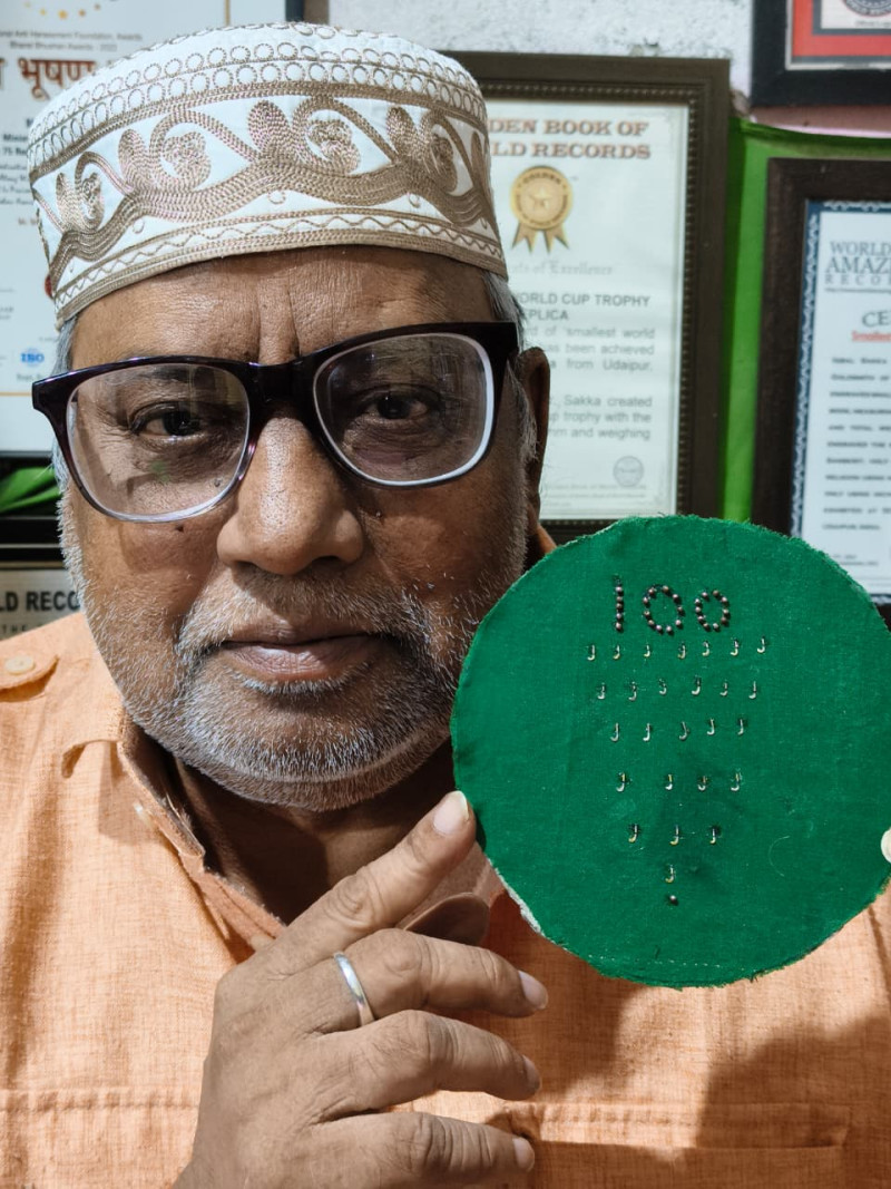On the Centenary of Indian Hockey, World’s Smallest 25 Hockey Sticks and “100” Written with 25 Balls Created decoding=