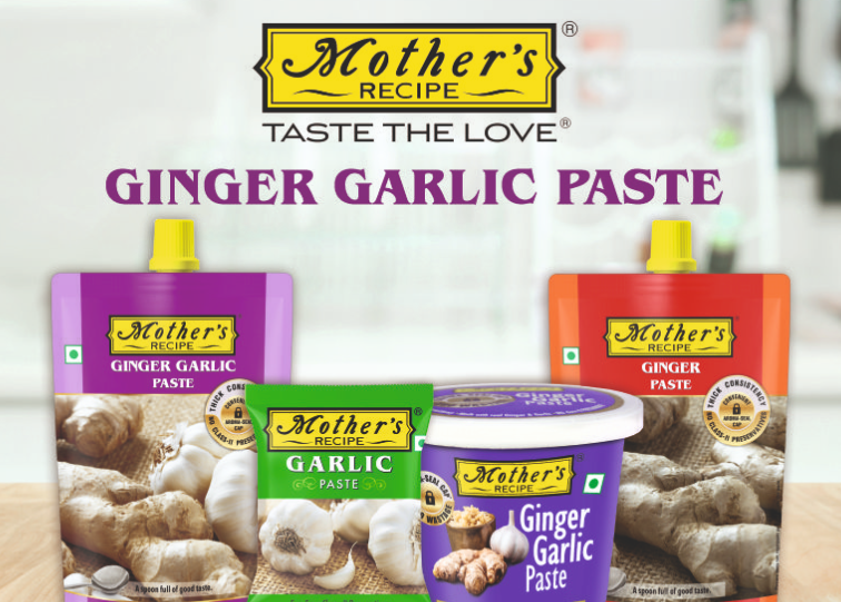 Market Leader Mother's Recipe keeps Ginger Garlic Paste Prices Stable During Monsoon Season Amidst Price Hike decoding=