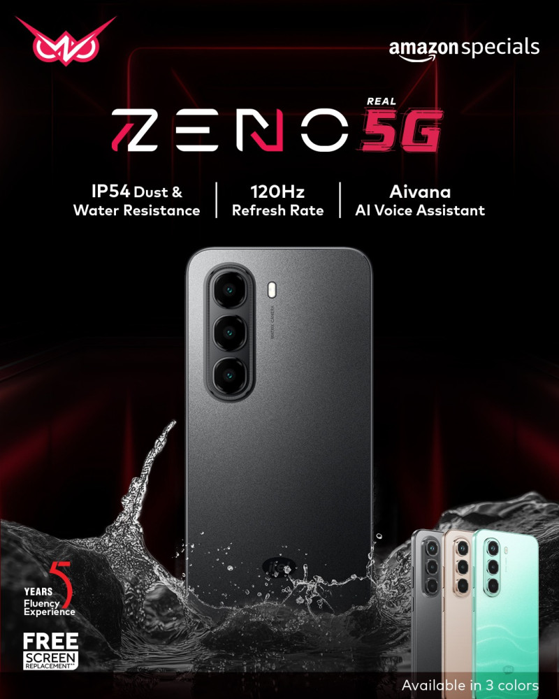 Zeno by itel Launches All New AI Powered Zeno 5G Smartphone at just Rs.9299 decoding=
