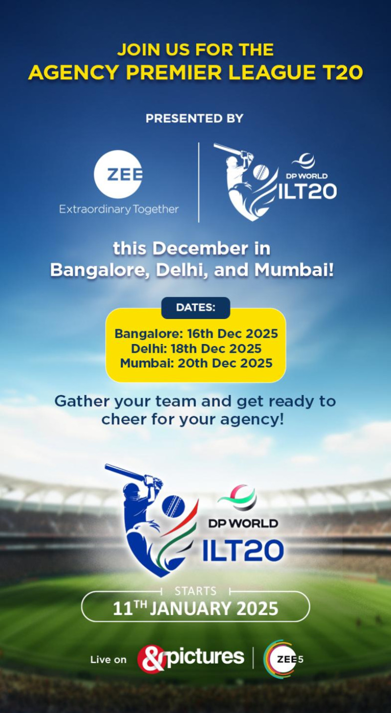 ZEE Entertainment announces Agency Premier League T20 ahead of DP World ILT20 Season 3