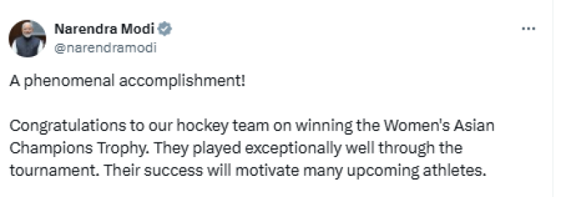 narendra-modi-congratulates-hockey-team-for-winning-womens-asian-champions-trophy