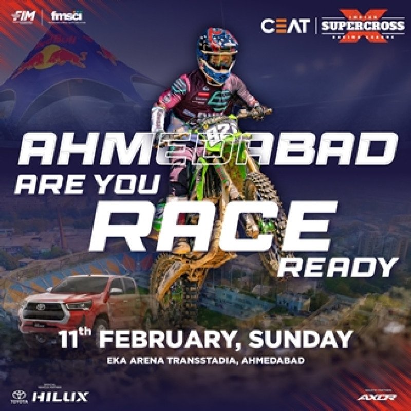 eka-arena-transstadia-chosen-as-the-thrilling-venue-for-the-ahmedabad-race-of-ceat-indian-supercross-racing-league