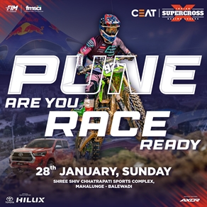 CEAT INDIAN SUPERCROSS RACING LEAGUE ANNOUNCES SHREE SHIV CHHATRAPATI SPORTS COMPLEX AS THE VENUE FOR PUNE RACE IN SEASON ONE decoding=