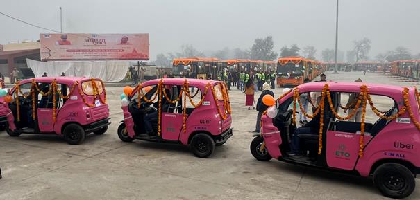Uber flags off EV Autos in temple city Ayodhya decoding=
