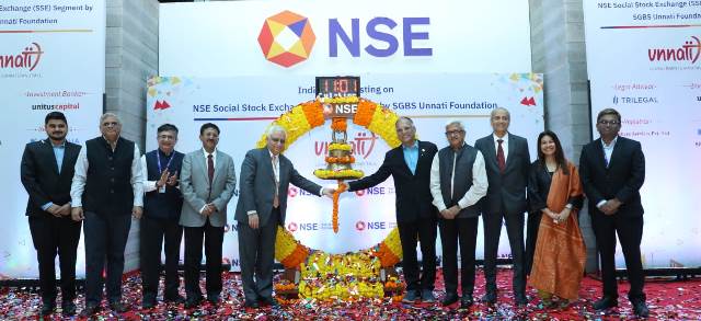 National Stock Exchange (NSE) Celebrates India's First Ever Listing on Social Stock Exchange Segment by SGBS Unnati Foundation decoding=