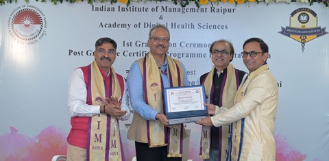 IIM Raipur celebrates the first graduating class of 41 students from the Post-Graduate Certified Digital Health Professional (CDHP) decoding=