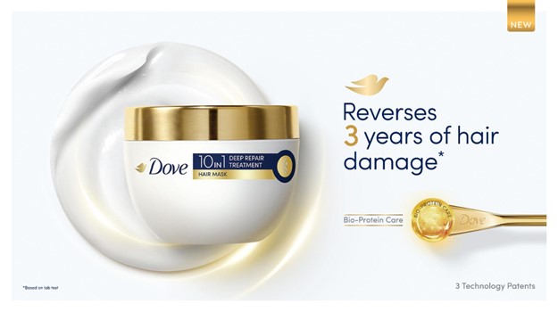 Dove Launches a New 10 in 1 Deep Repair Treatment Hair Mask addressing modern hair concerns decoding=