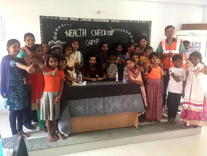 Aster CMI Hospital organizes a free medical check-up camp for NGO kids decoding=