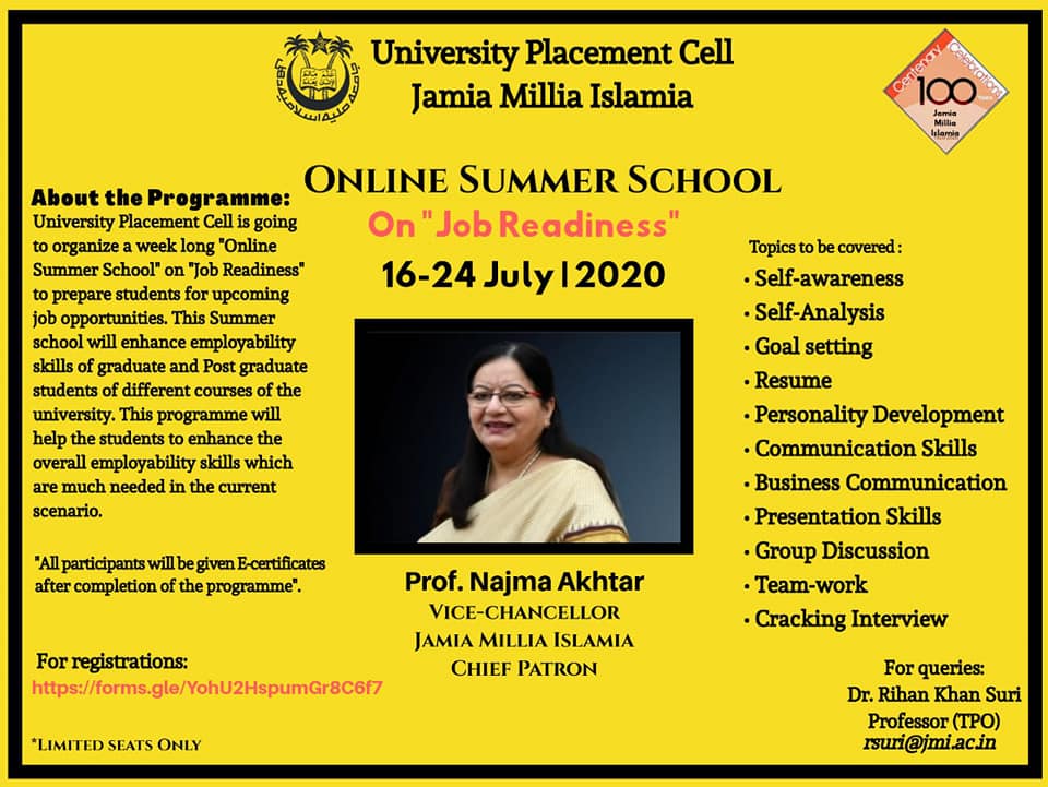 jmi-to-organize-online-summer-school-on-job-readiness