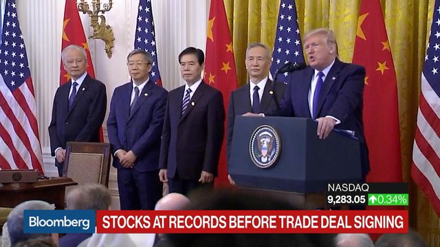 US signs first phase of trade deal with China decoding=