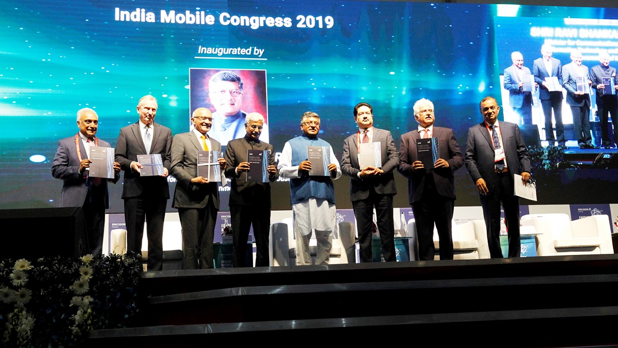 Hon’ble Telecom Minister Shri Ravi Shankar Prasad, inaugurates the India Mobile Congress 2019 decoding=