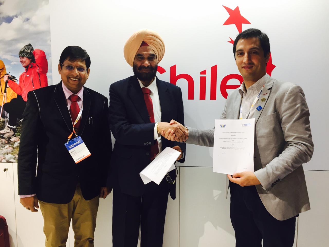 Bhartiya Skill Development University partners with Universidad Catolica del Maule, Chile to provide better exposure to students decoding=