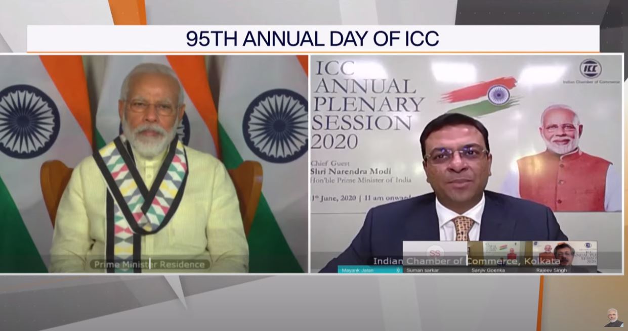 PM addresses Indian Chamber of Commerce (ICC) Annual Plenary Session 2020 decoding=