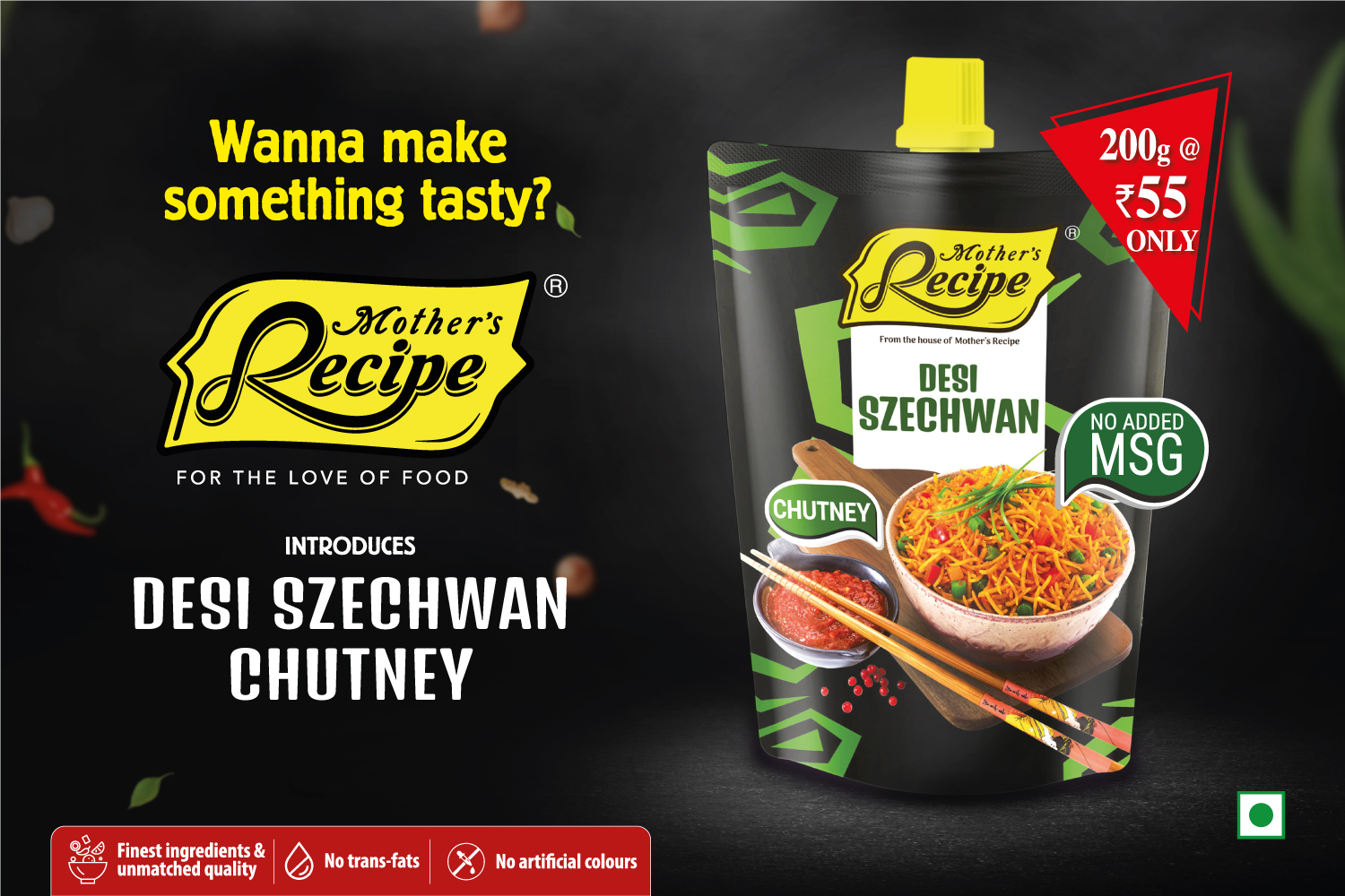 Mother’s Recipe introduces its newly launched spout pack Szechwan chutney decoding=