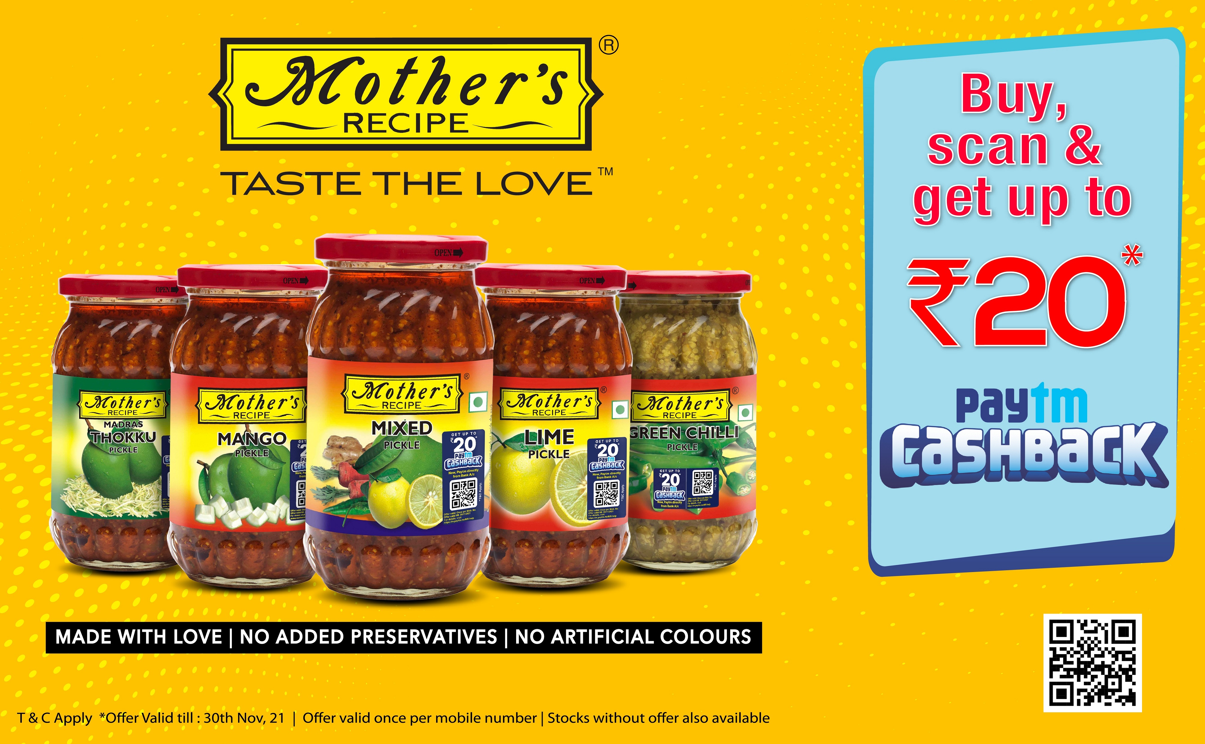 Mother’s Recipe ties up with Paytm decoding=