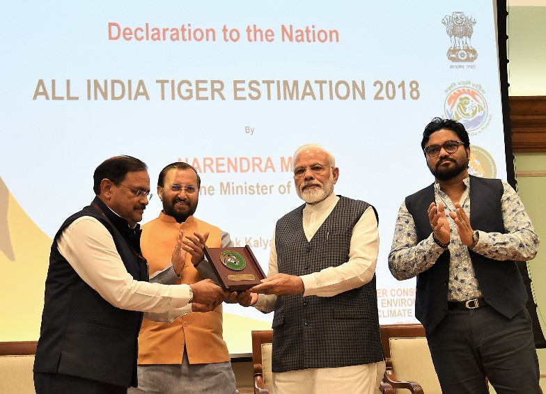 PM releases results of 4th cycle of All India Tiger Estimation – 2018 decoding=