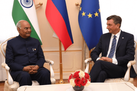 President of India in Slovenia; Attends Bilateral Meetings; Leads Delegation Level Talks decoding=