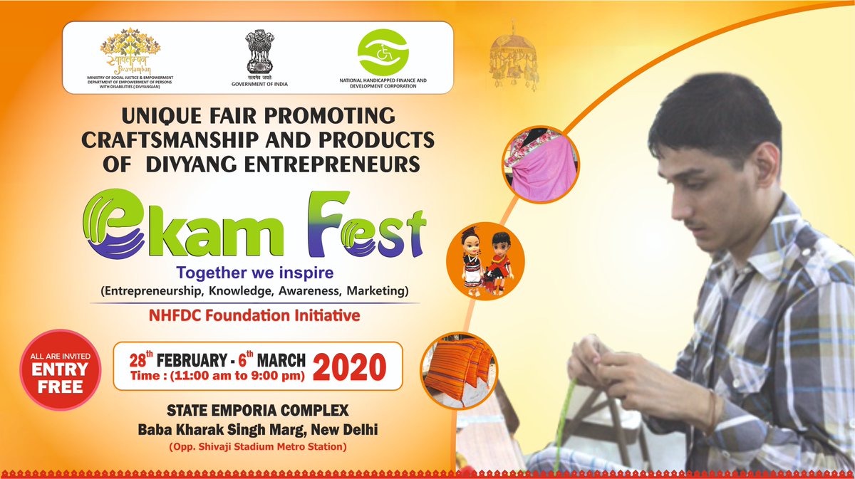 82-divyang-artisans-entrepreneurs-from-17-states-uts-displaying-their-products-and-skills-at-ekam-fest